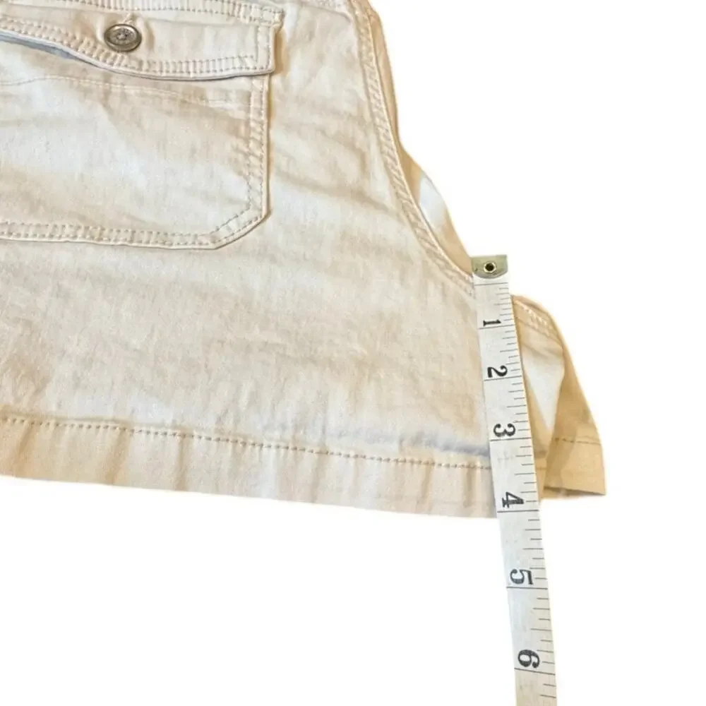 UNIONBAY Off-White Denim Shorts Womens Cuffed Hem Cotton Casual Summer Size 15